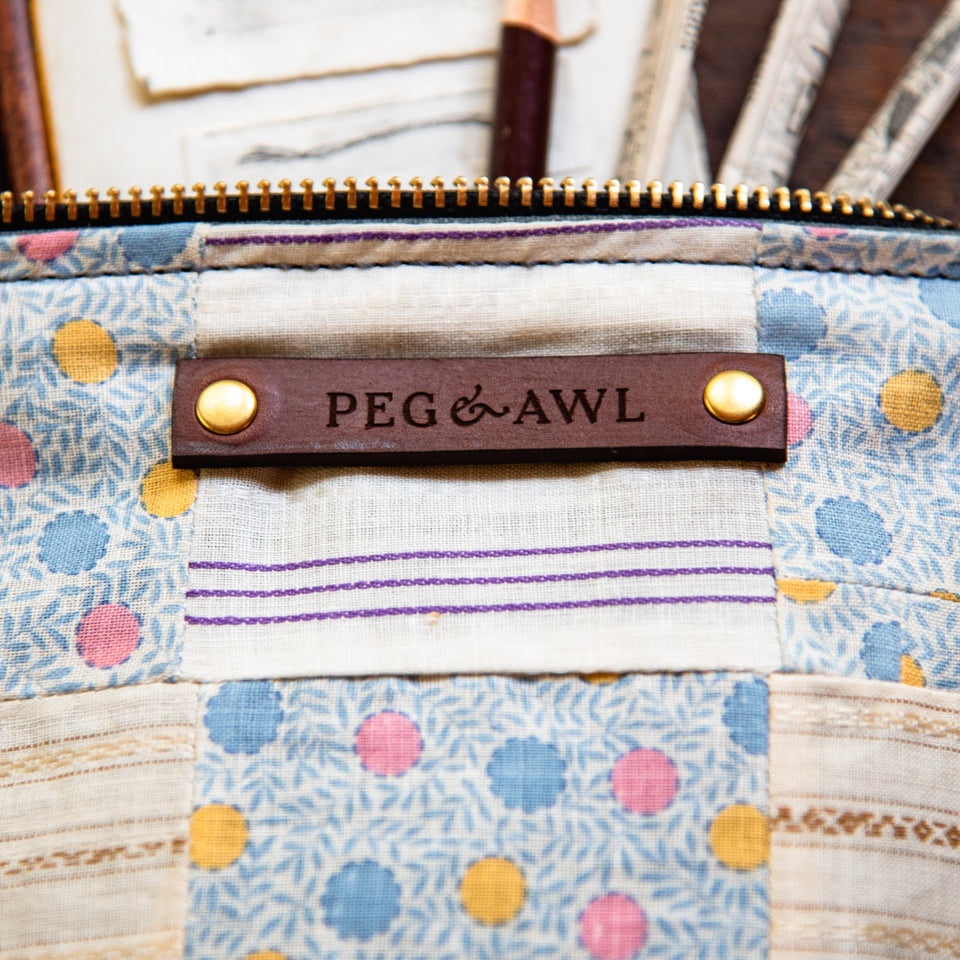 Custom Pouch with Early 1900s Quilt Block: Maria