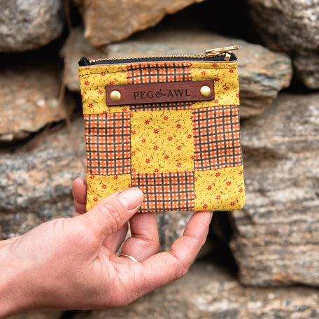 Custom Pouch with Antique Quilt Block: Nessa