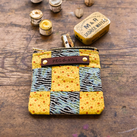 Custom Pouch with Antique Quilt Block: Nei
