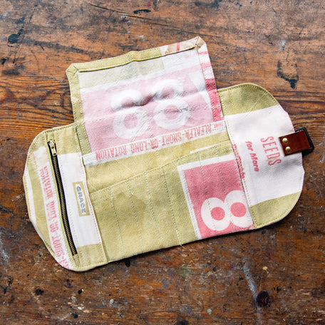 Sendak Mini Artist Roll with Vintage Feedsack: Red + Green No. 2