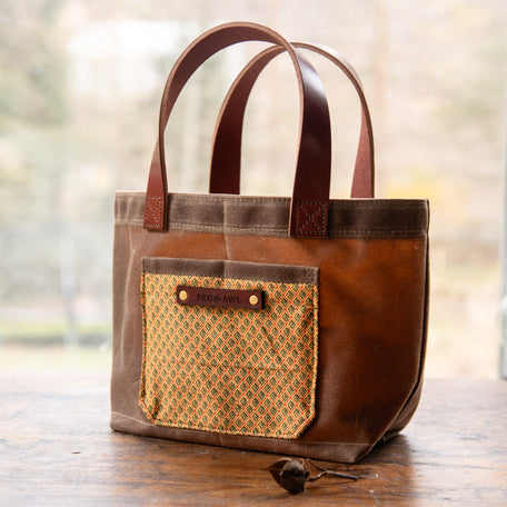 Pipit Tote with Early 1900s Textile: Penelope