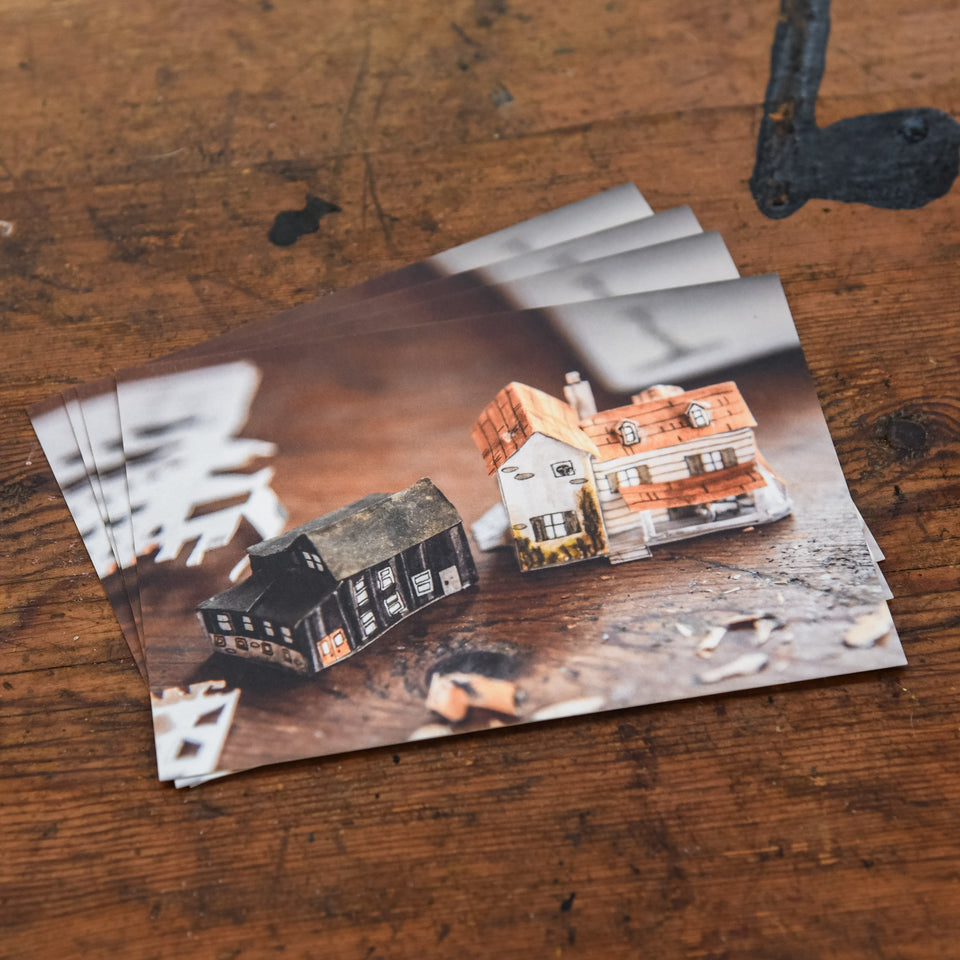 4 Postcards: The Five Acre Wood Paper Buildings