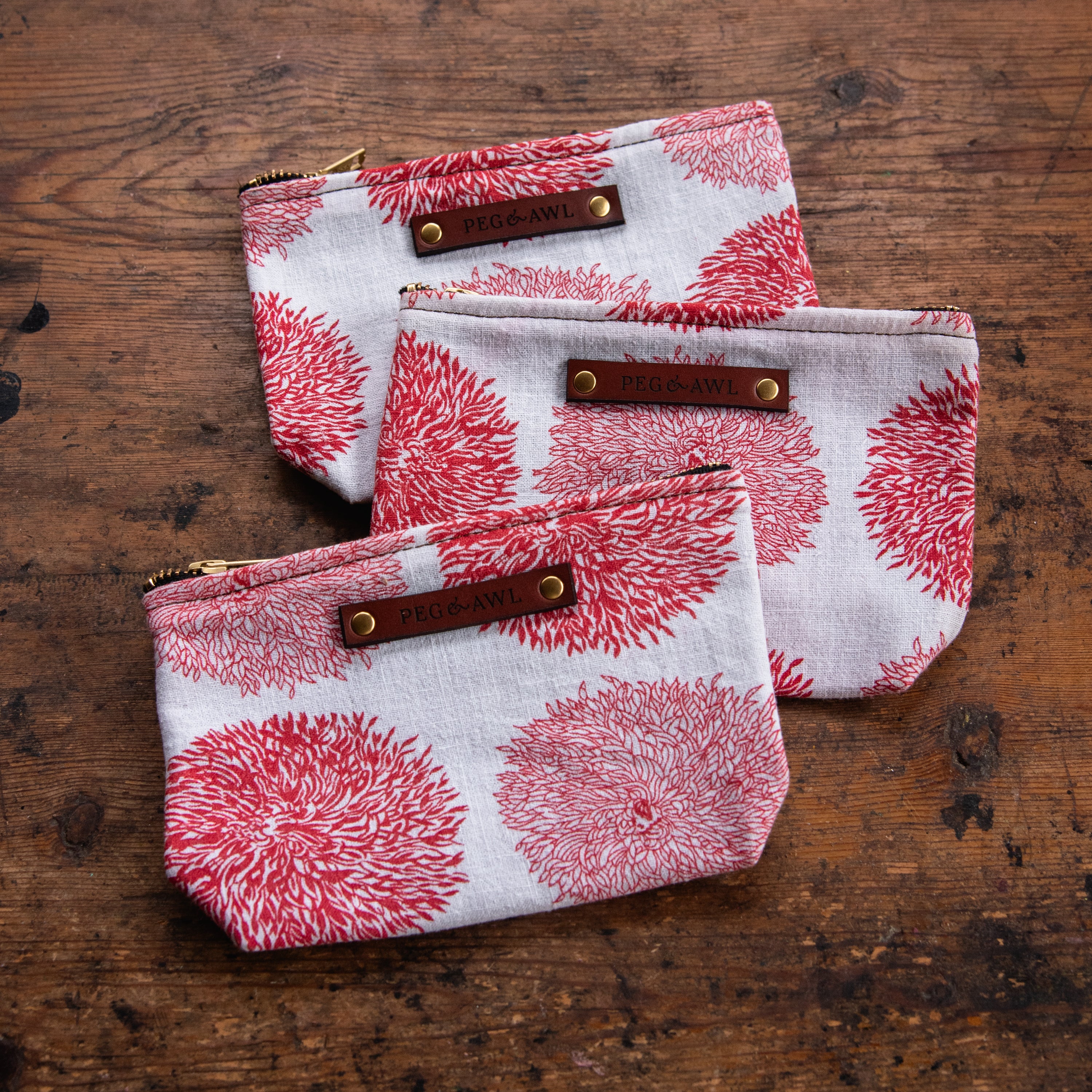 Custom Pouch with Mid Century Feedbags: Violet