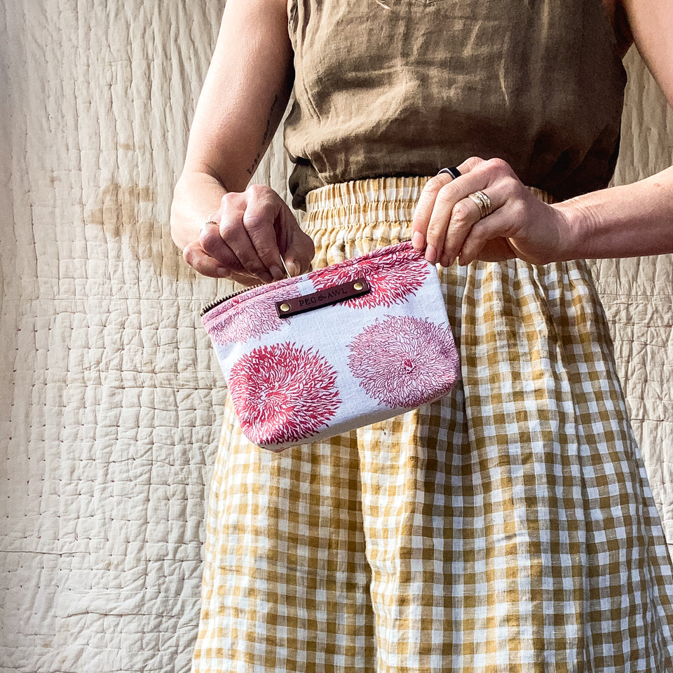 Custom Pouch with Mid Century Feedbags: Violet