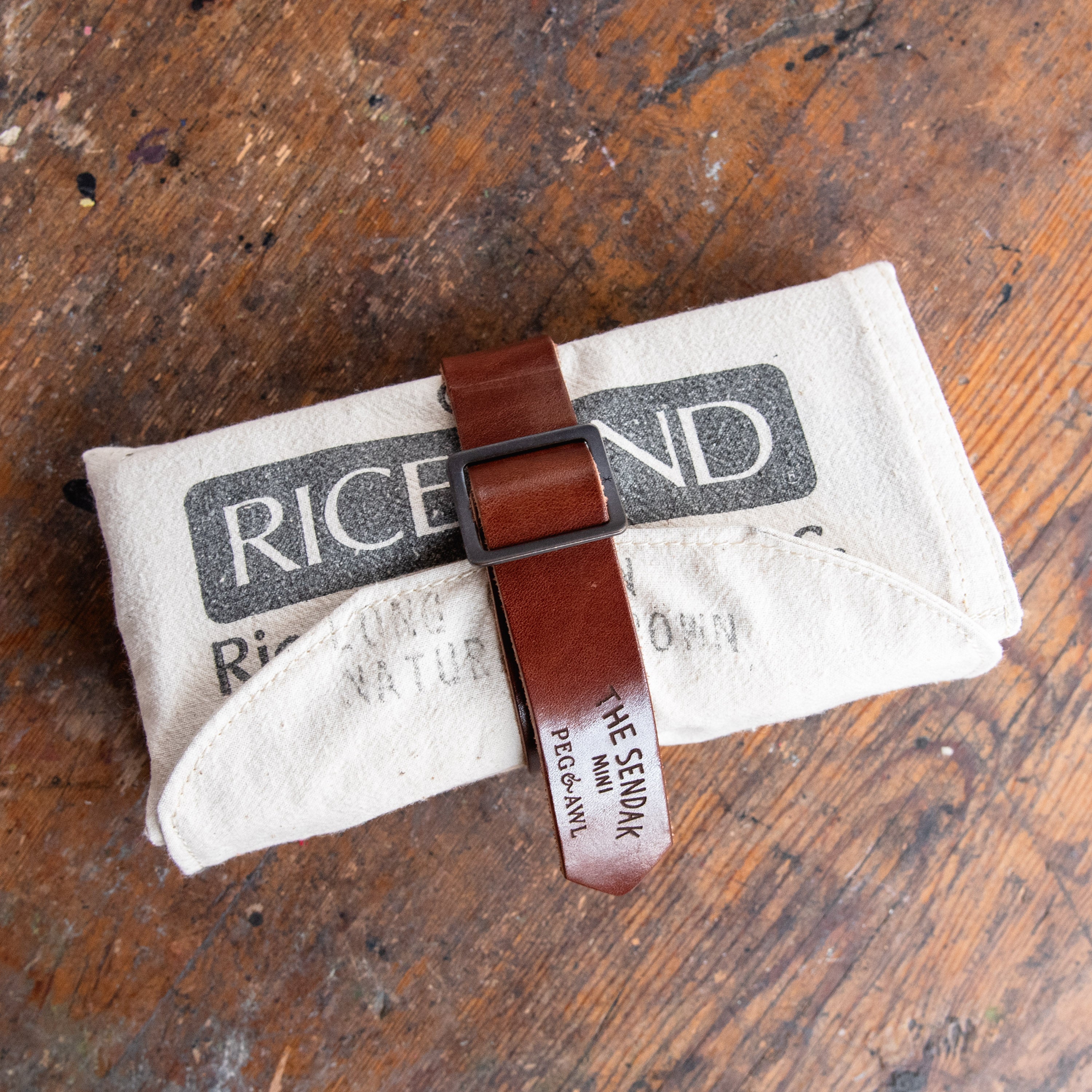 Sendak Mini Artist Roll with Vintage Feedsack: Rice