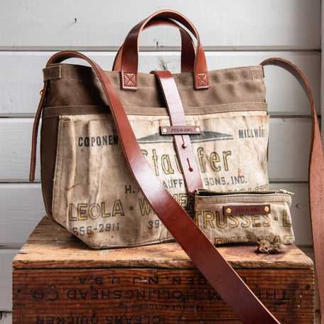 Standard Tote and Pouch with Mid-Century Hardware Store Apron: Stauffer