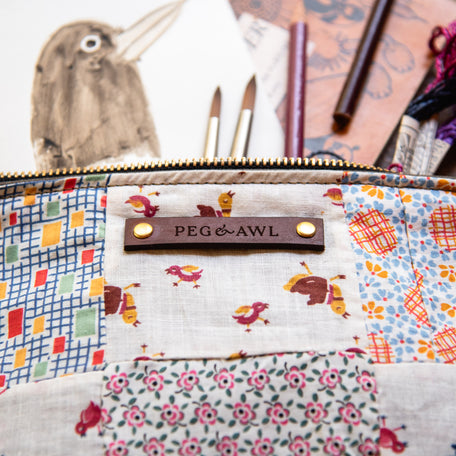 Custom Pouch with Early 1900s Quilt Block: Seamus