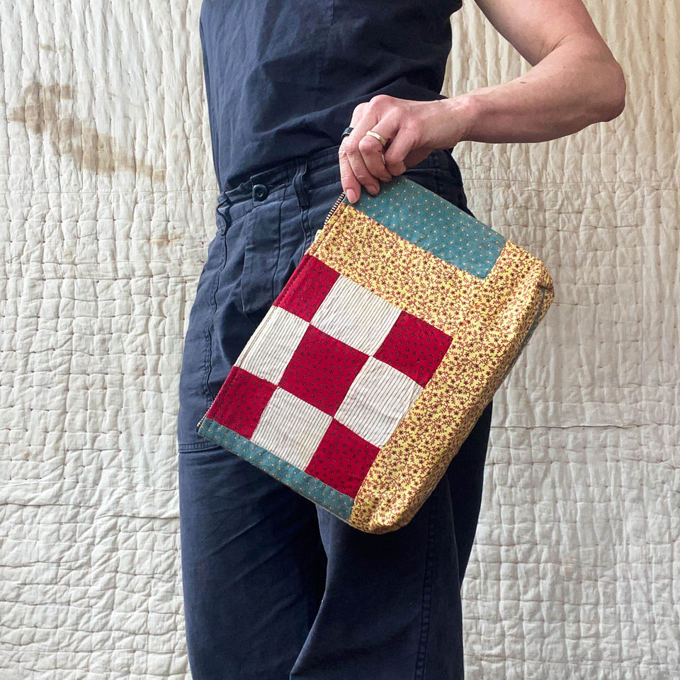 Maker Pouch with Early 1900s Quilt: Katie