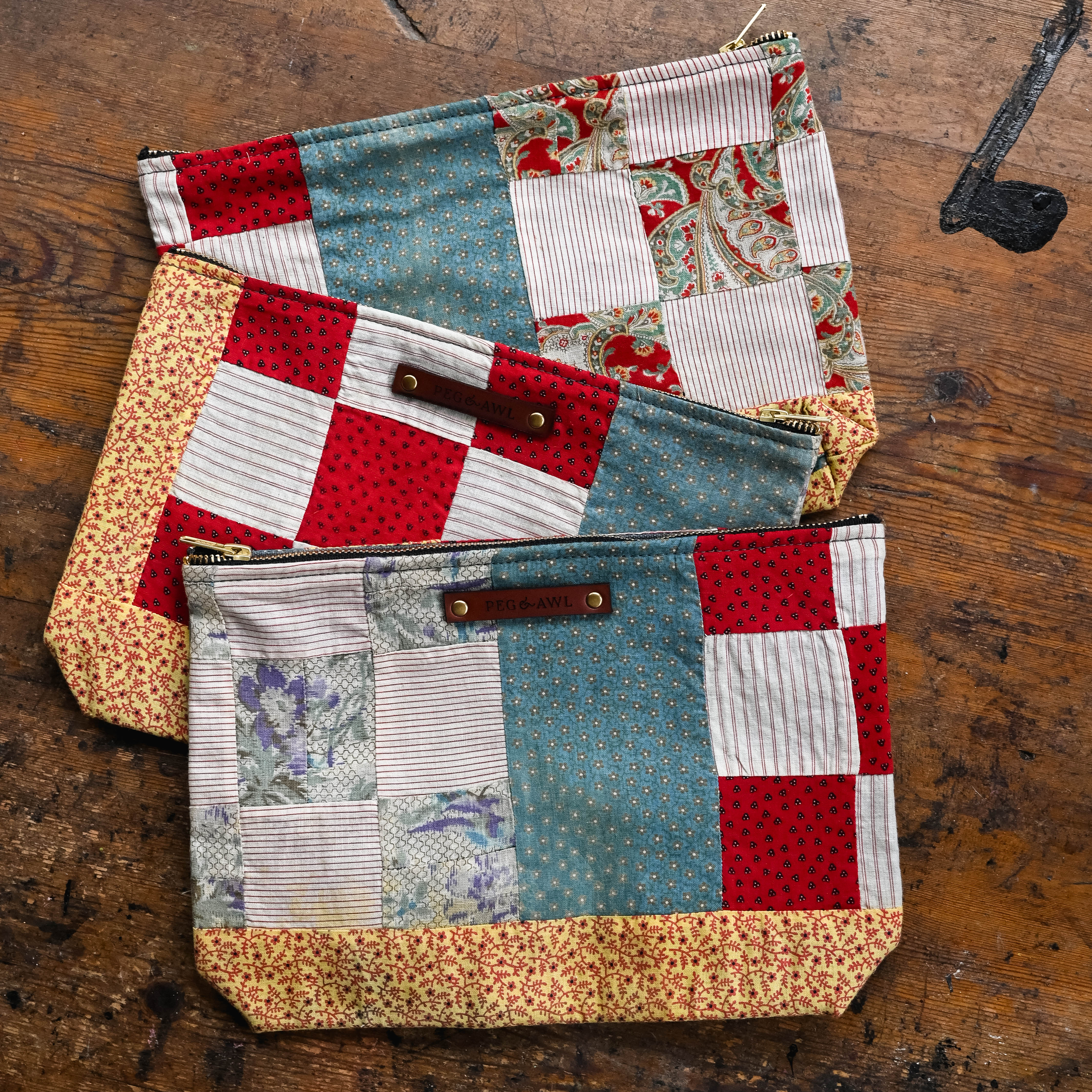 Maker Pouch with Early 1900s Quilt: Katie