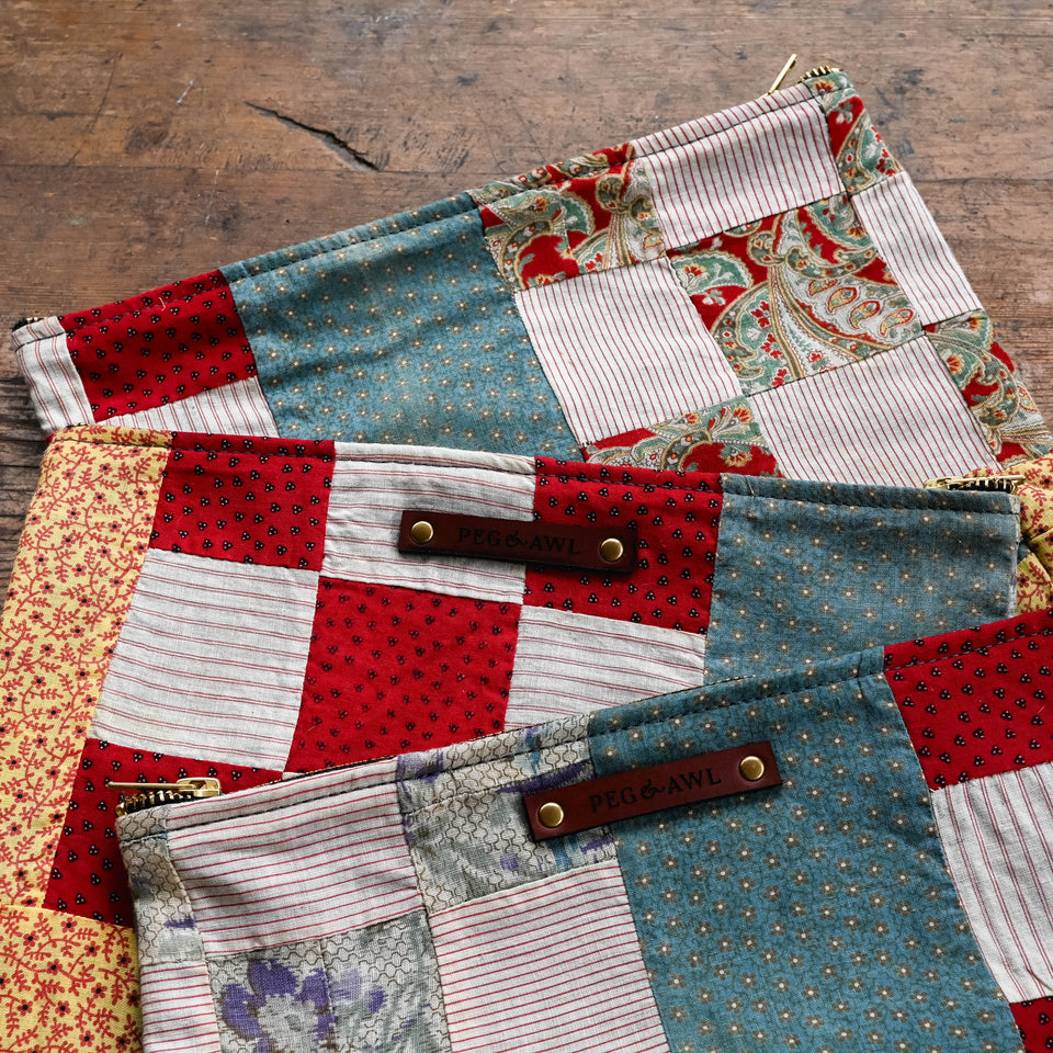 Maker Pouch with Early 1900s Quilt: Katie