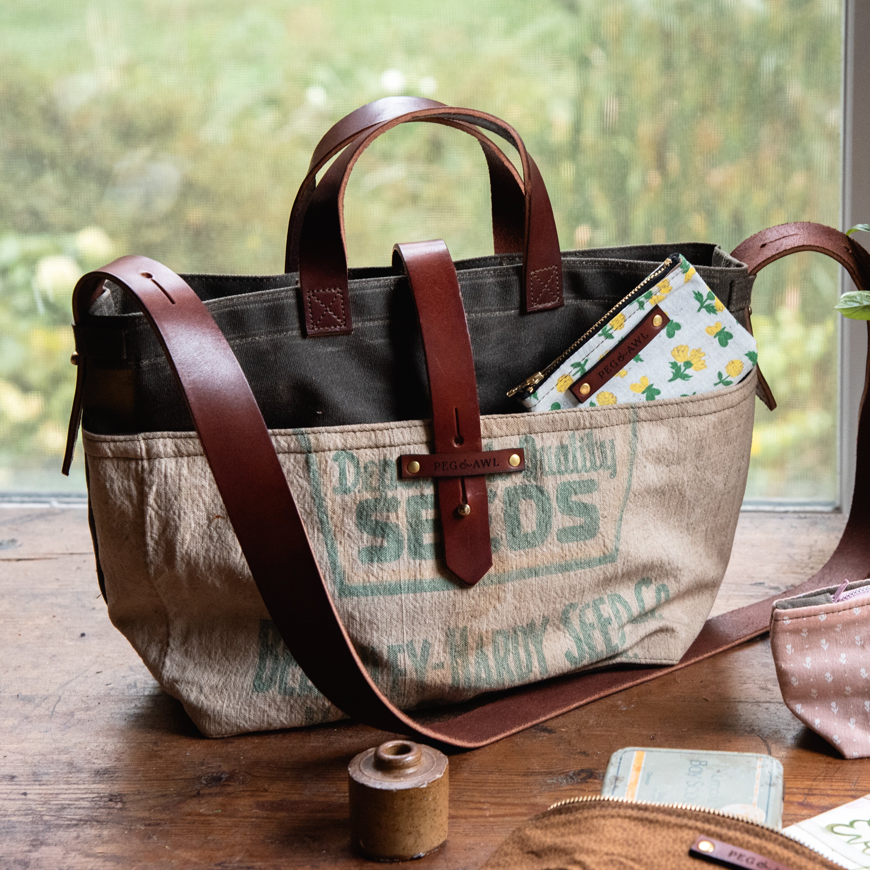 Standard Tote with Mid 1900s Seedsack: Hardy No. 2