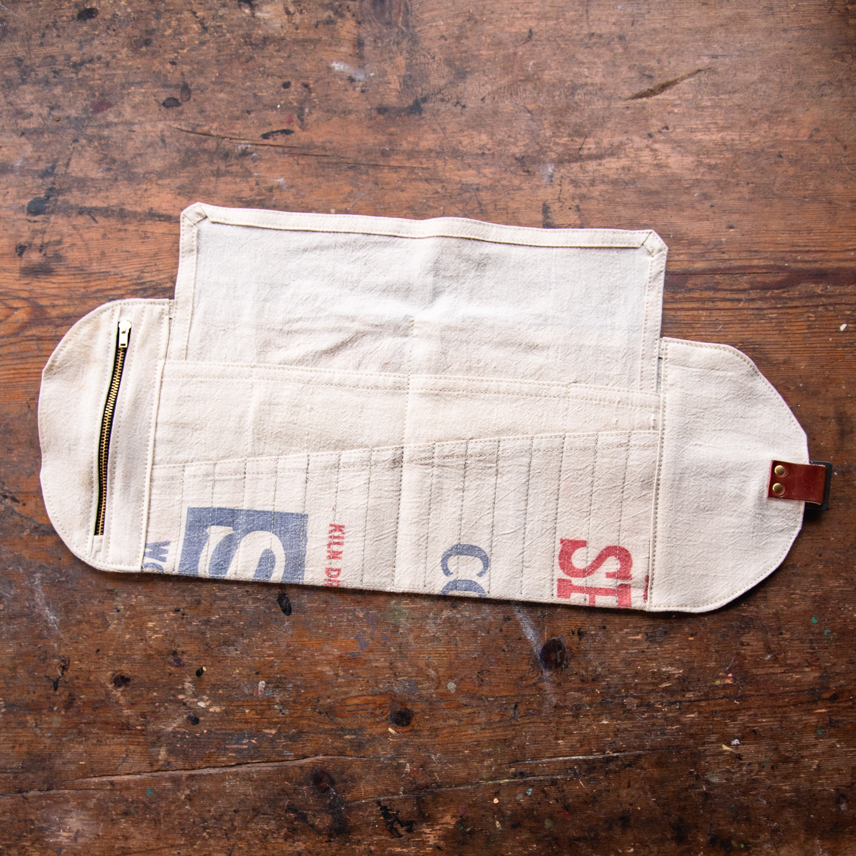 Sendak Artist Roll with Vintage Feedsack: Tower