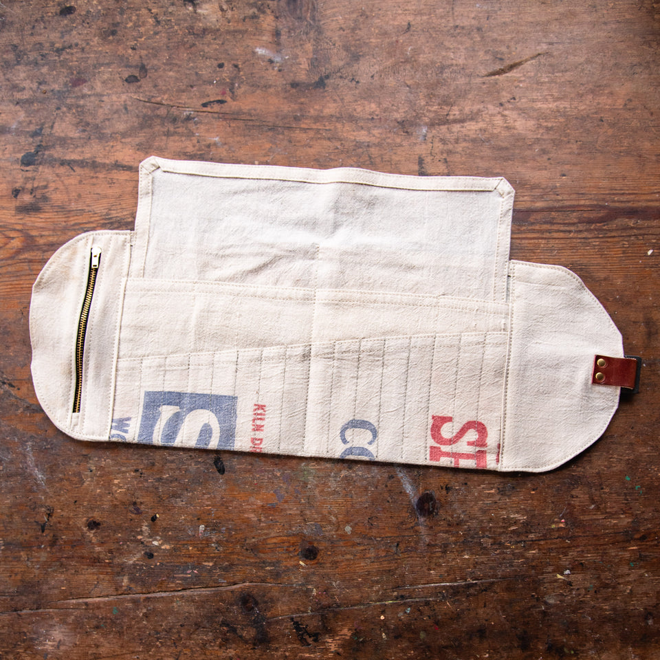 Sendak Artist Roll with Vintage Feedsack: Tower