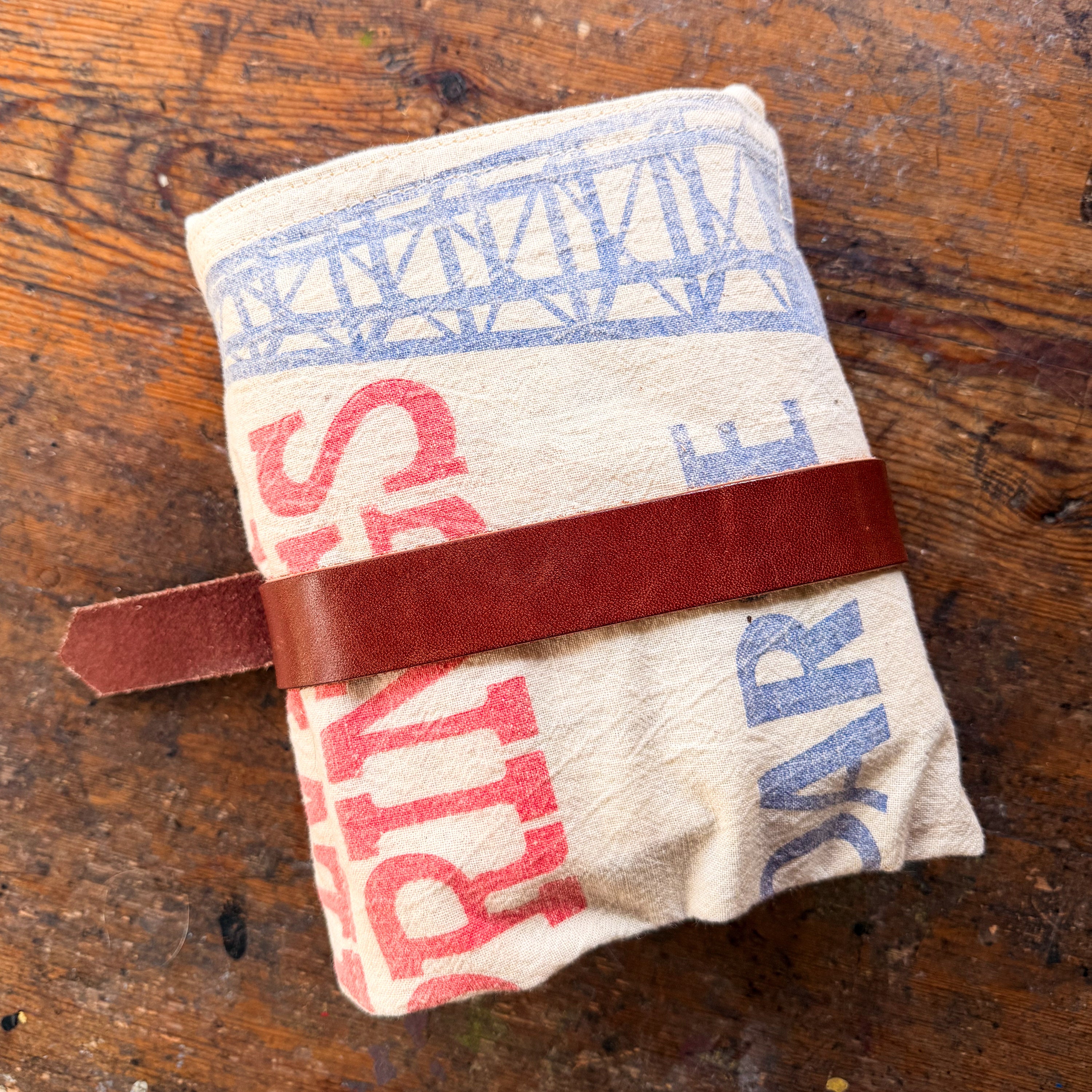 Sendak Artist Roll with Vintage Feedsack: Tower