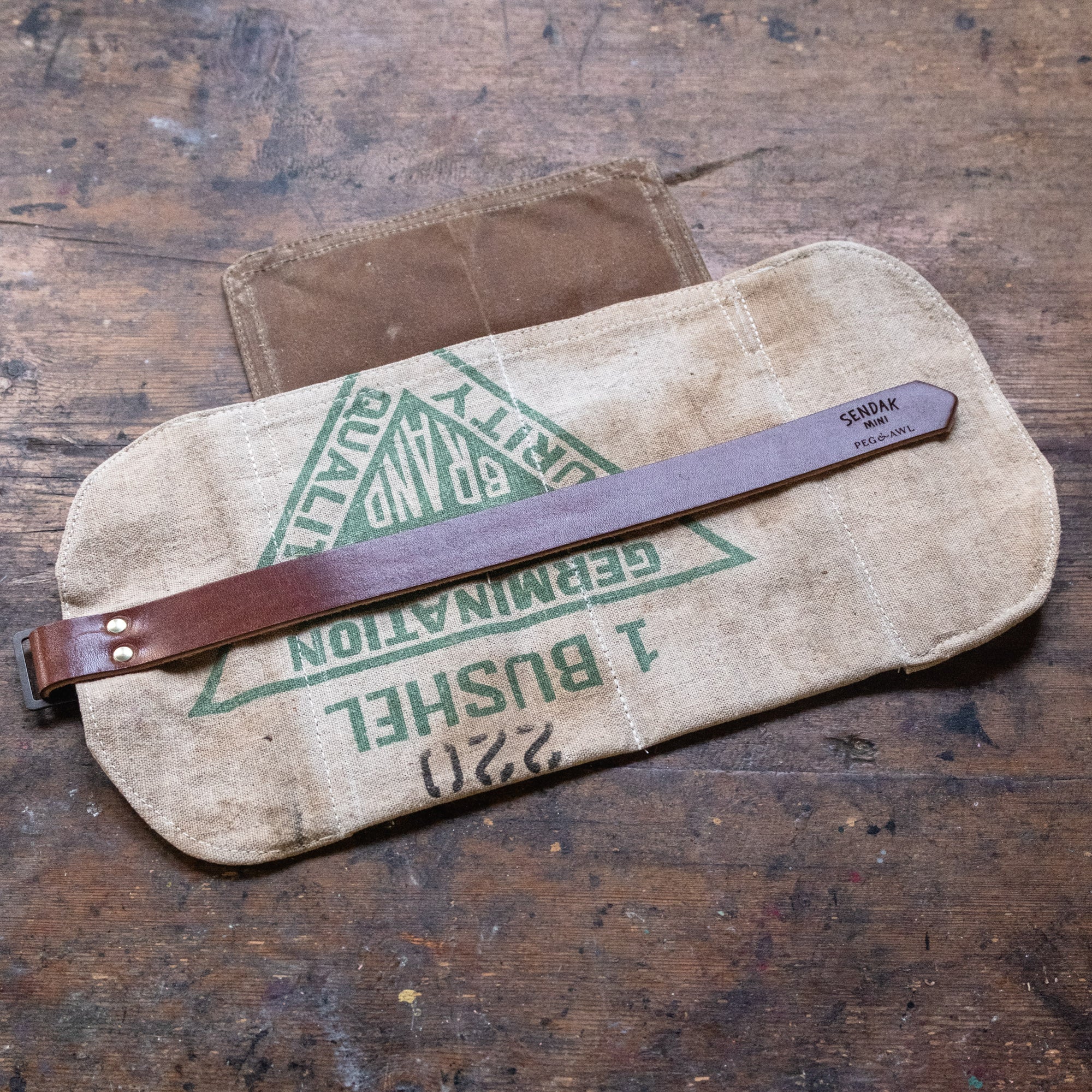 Sendak Mini Artist Roll with 1940s Bushel Cloth Seed Sack: Trinity