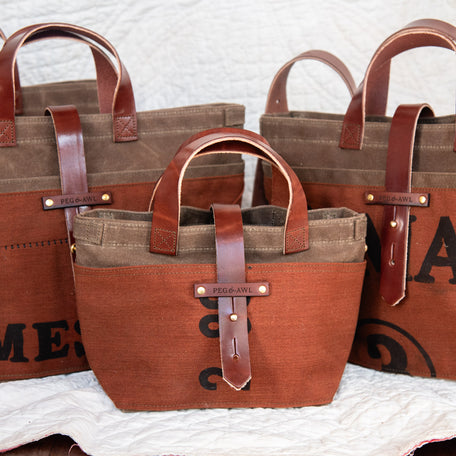 Mini Tote with Mid-Century U.S. Mailbag: U.S. Mail