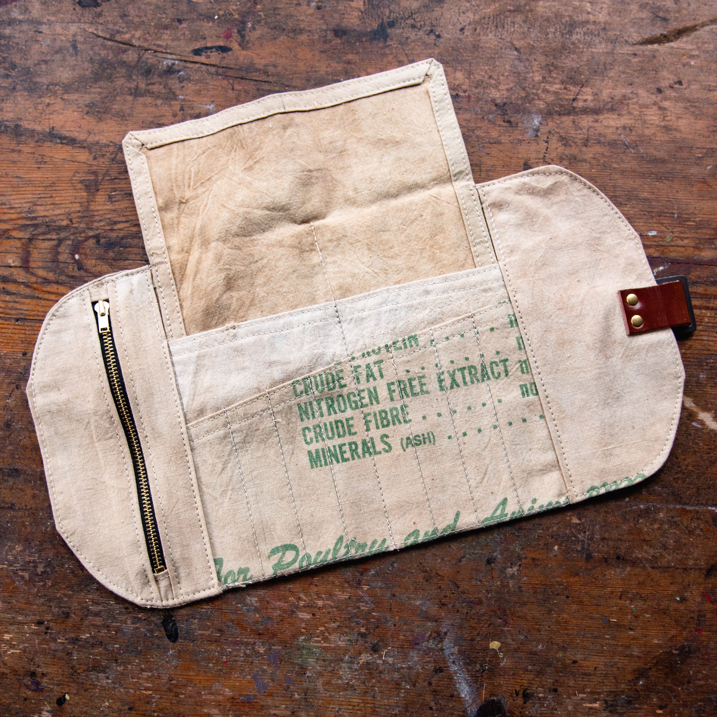 Sendak Mini Artist Roll with Vintage Feedsack: Wheat