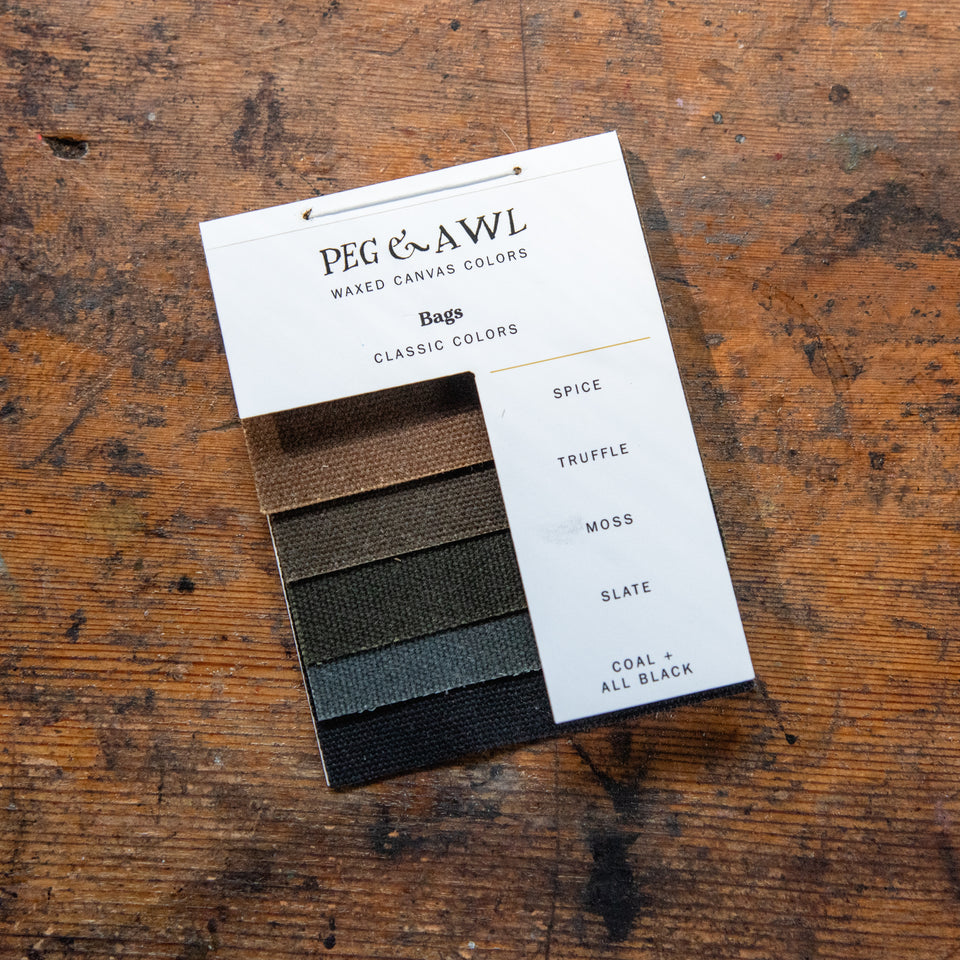 Waxed Canvas Color Swatches