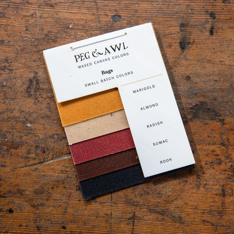 Waxed Canvas Color Swatches