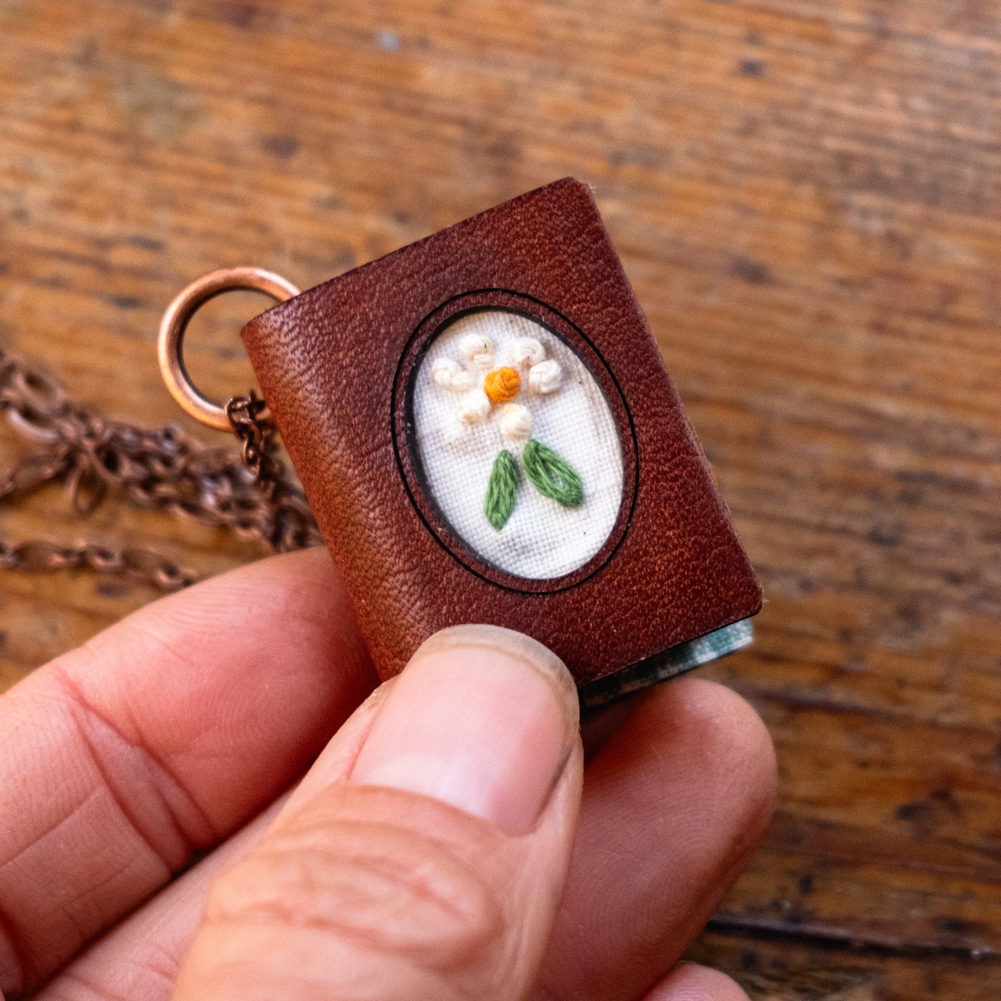 Large Book Necklace with Mid-Century Bedding: Agnes