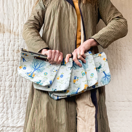 Keeper Pouch with Mid-Century Cotton Fabric: Eddie