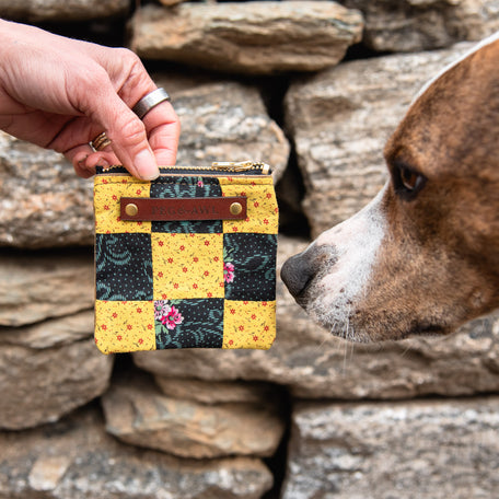 Custom Pouch with Antique Quilt Block: Nadine