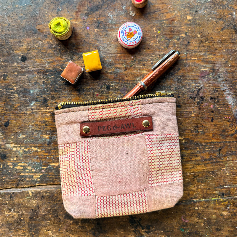 Pouch with Late 1800s Quilt Block: Aisling