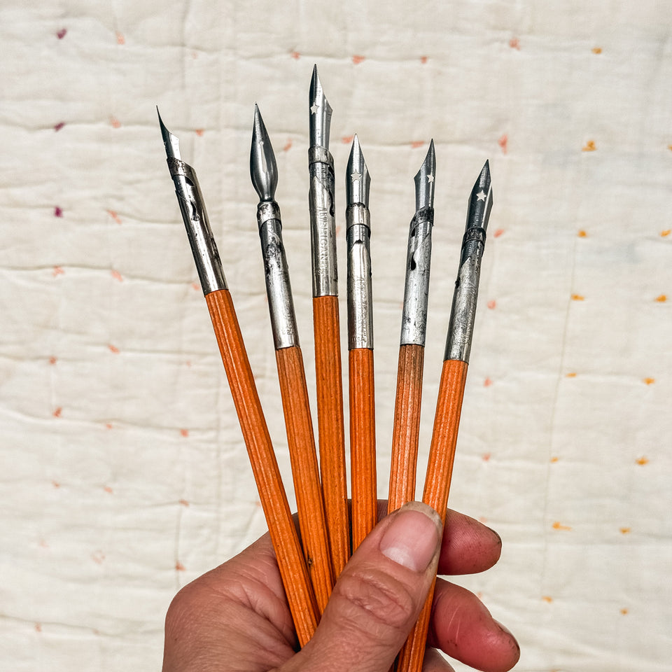 Vintage Orange Dip Pen