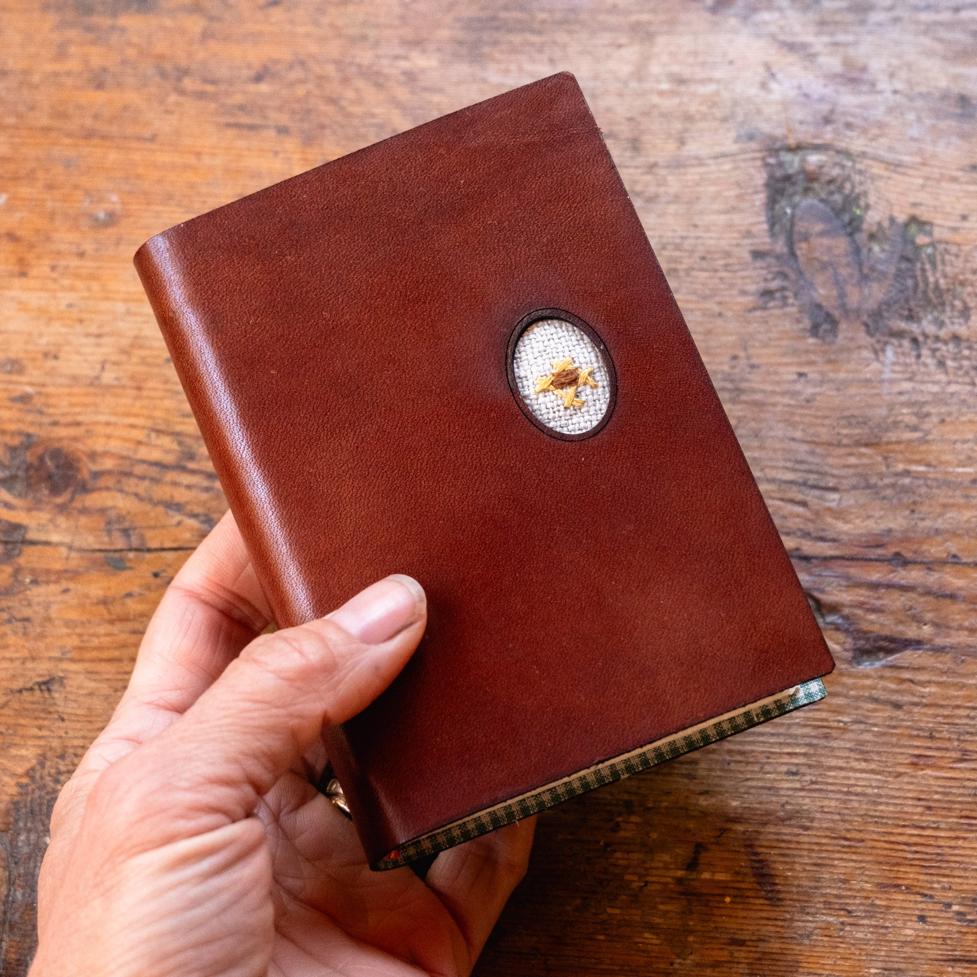 Pocket Journal with Vintage Embroidery: Felix