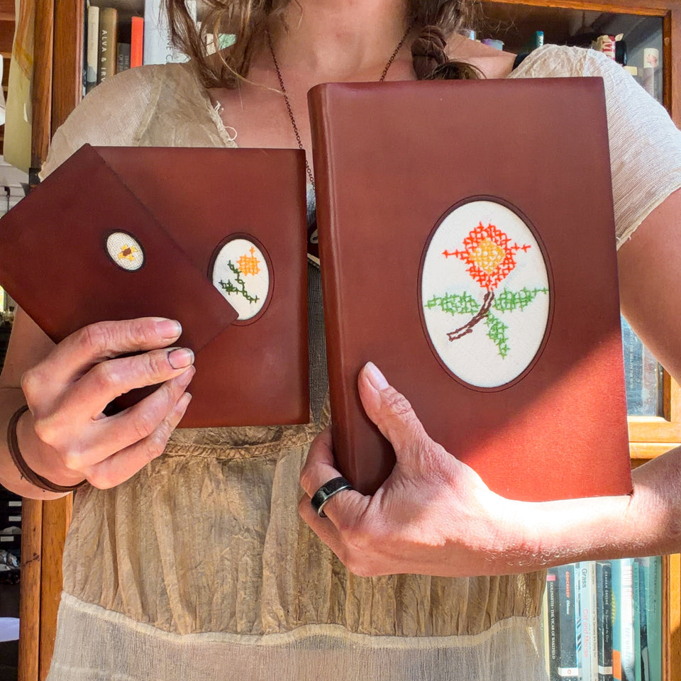 Pocket Journal with Vintage Embroidery: Felix
