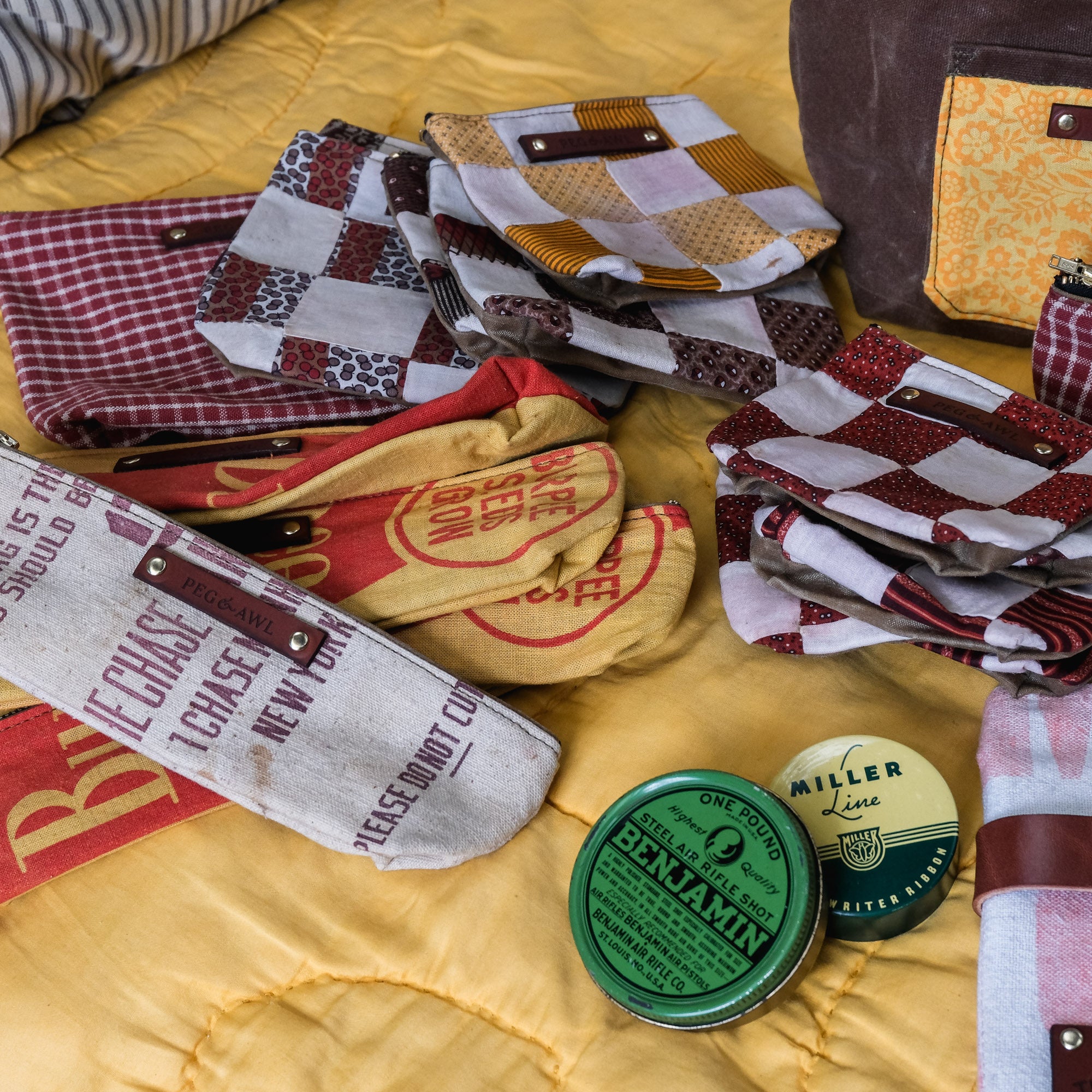 Pouch with Late 1800s Quilt Block: Aisling