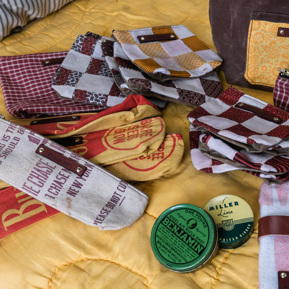 Pouch with Late 1800s Quilt Block: Yago
