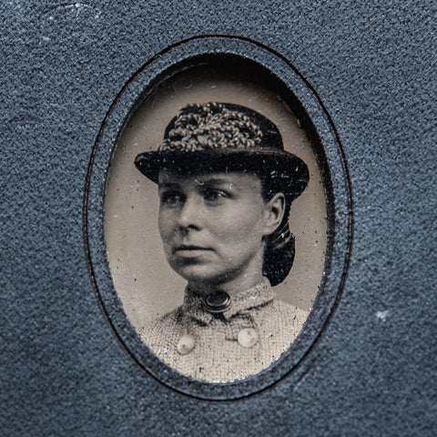 No. 9, Posey: Mini Hand-Bound Tin Type Journal (S)