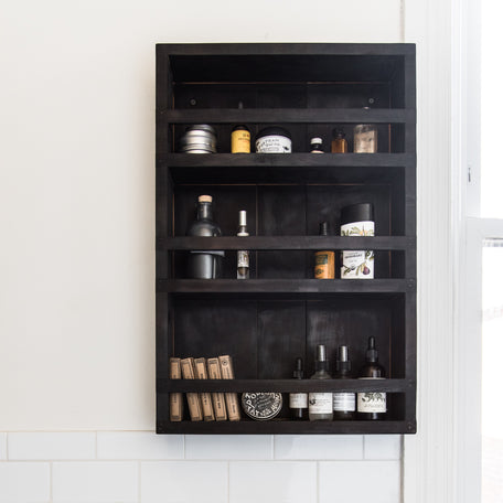 Blackened Apothecary Cabinet