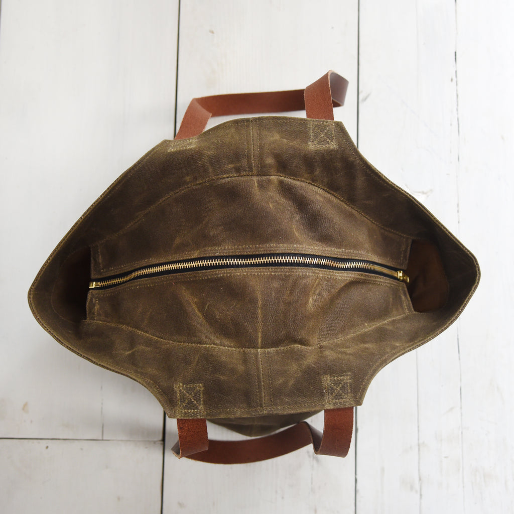 Gatherer - bushcraft pack in wax canvas and leather
