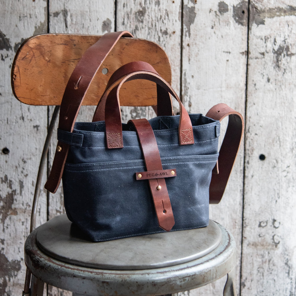 Waxed Canvas Tote Bag - Water-Resistant and Functional | Mayko Bags OffwhiteCanvas / Bag+ Pockets+ Pins