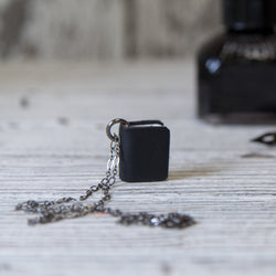 The Jackson Book Necklace (black)