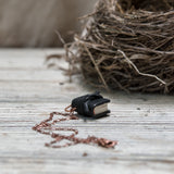 The Jackson Book Necklace (black) with Tie