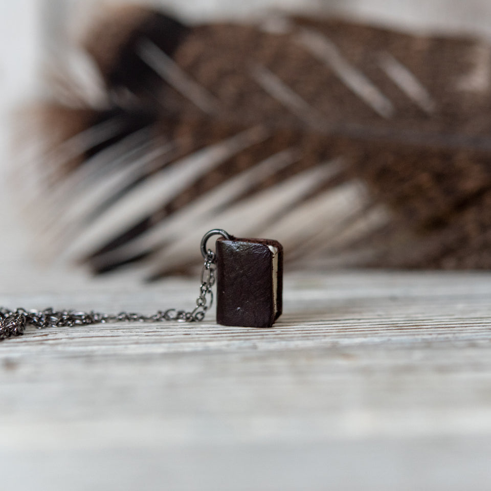 Book Necklace: Cacao