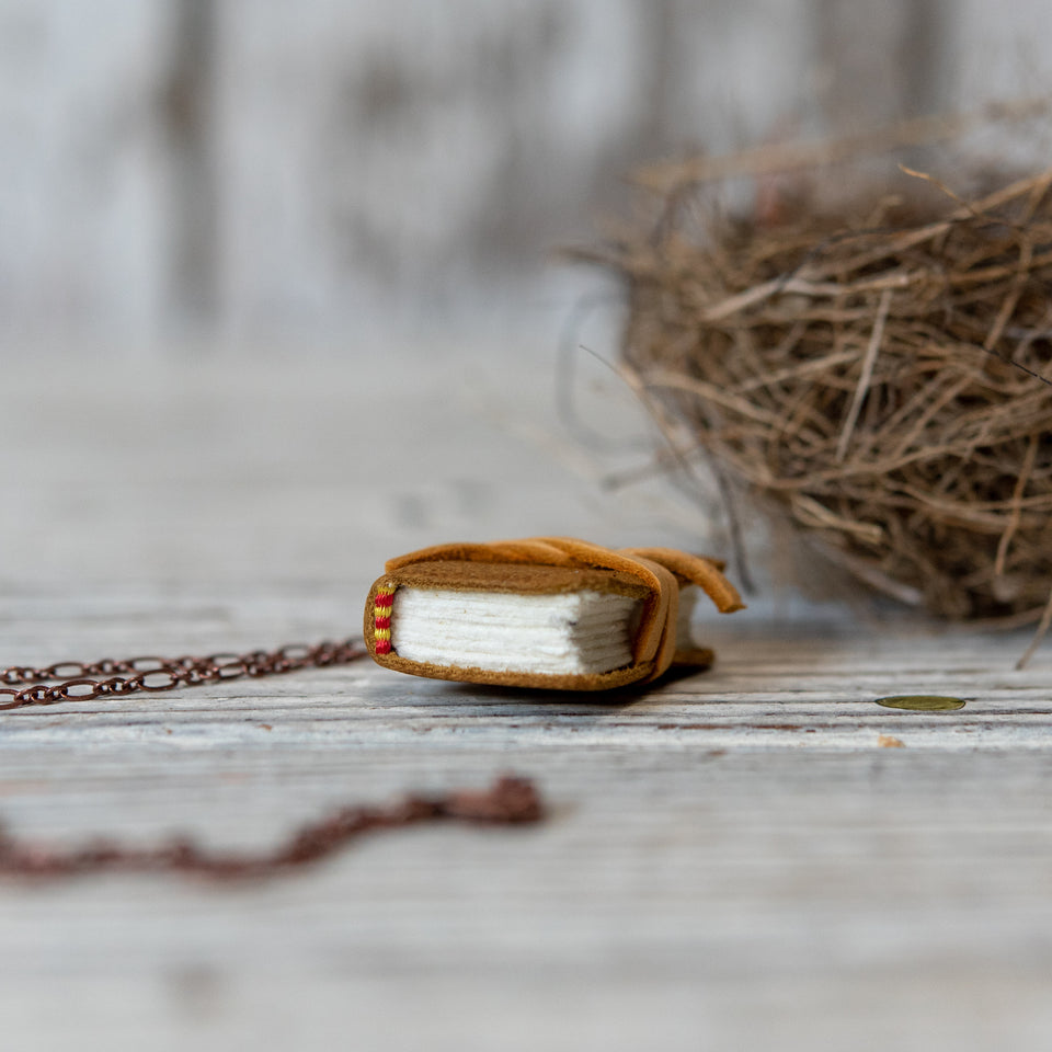 Book Necklace: Husk – Peg and Awl