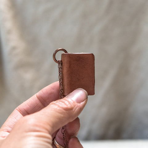 The Harper Book Necklace (brown)