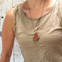 The Harper Book Necklace (brown)