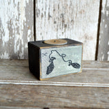 Zodiac Blackened Candleblock: No. 16, Pisces