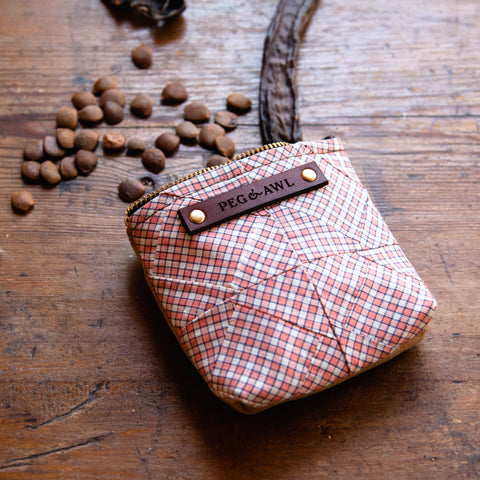 Custom Pouch with Antique Hand-Stitched Quilt Block: Cara