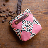 Custom Pouch with Antique Hand-Stitched Quilt Block: Cass