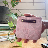 Custom Pouch with Antique Hand-Stitched Quilt Block: Cormac