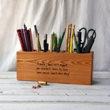 Large Desk Caddy with Quote