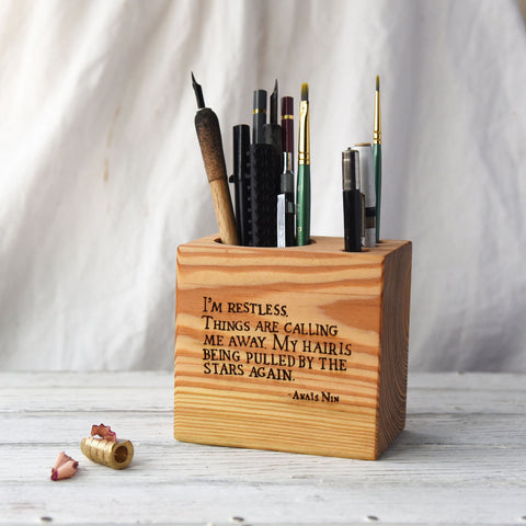Small Desk Caddy with Quote