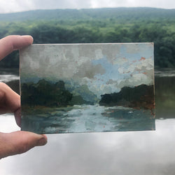 Original Plein Air Painting by Walter Kent: Delaware Water Gap No. 2, 2021