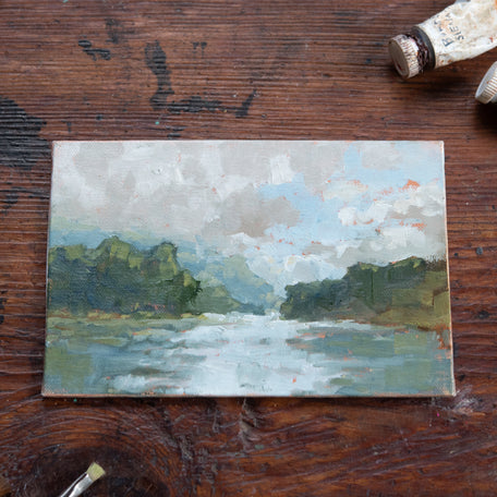 Original Plein Air Painting by Walter Kent: Delaware Water Gap No. 2, 2021